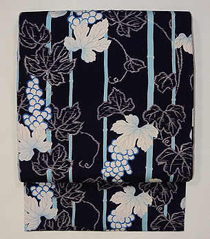 雅竹にぶどうの染め名古屋帯