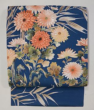 青地菊の名古屋帯