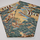 宮中舟遊び文様丸帯　帯裏