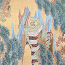 宮中舟遊び文様丸帯　前柄