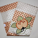 鱗紋に橘の刺繍名古屋帯 帯裏