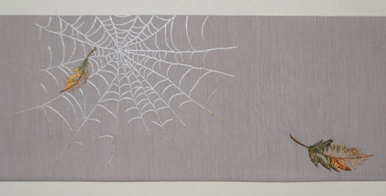 蜘蛛の巣刺繍名古屋帯 - アンティーク着物の灯屋2