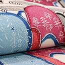 浦野理一作 紅型遠山名古屋帯　質感・風合