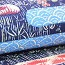 浦野理一作 紅型エ霞吉祥紋名古屋帯　質感・風合