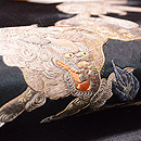 唐獅子と牡丹の刺繍名古屋帯 質感・風合