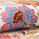 龍村平蔵作金更紗大唐花錦丸帯 質感・風合