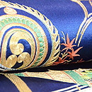 紅葉と火焔太鼓の小袖くずし名古屋帯 質感・風合