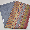 縞のカンタワーク名古屋帯　帯裏