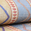 縞のカンタワーク名古屋帯　質感・風合