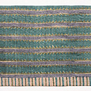 グリーンのプリント名古屋帯　前柄