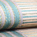 グリーンのプリント名古屋帯　質感・風合