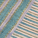 グリーンのプリント名古屋帯　質感・風合