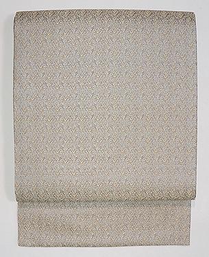 グレー紋織り名古屋帯