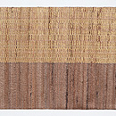 ムガシルク金のボーダー柄名古屋帯　前柄