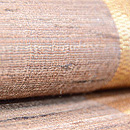 ムガシルク金のボーダー柄名古屋帯　質感・風合