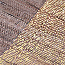 ムガシルク金のボーダー柄名古屋帯　質感・風合