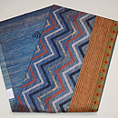 縞に波文様の名古屋帯　帯裏