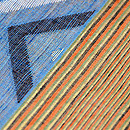 縞に波文様の名古屋帯　質感・風合