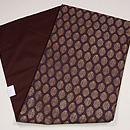 紫根色紋織りの名古屋帯　帯裏