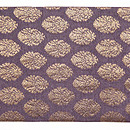 紫根色紋織りの名古屋帯　前柄