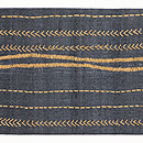 黒地カンタワークの名古屋帯　前柄