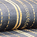 黒地カンタワークの名古屋帯　質感・風合