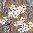 柳に桜刺繍名古屋帯　質感・風合