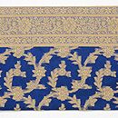 連花文様の名古屋帯　前柄