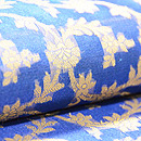 連花文様の名古屋帯　質感・風合