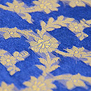 連花文様の名古屋帯　質感・風合