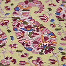 ワサビ色カシミールの名古屋付帯　質感・風合