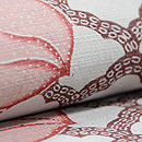 松に桃文様紅型染め名古屋帯　質感・風合