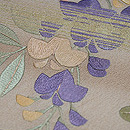 端午の花尽くし刺繍名古屋帯　質感・風合