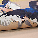 綴地ツバメの開き名古屋帯　質感・風合