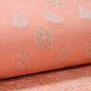 薄紅色木綿地名古屋帯　質感・風合