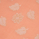 薄紅色木綿地名古屋帯　質感・風合