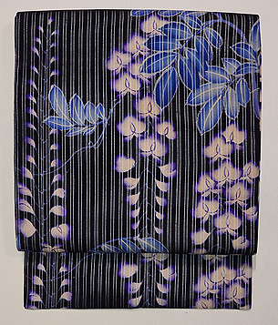 藤の花染め名古屋帯