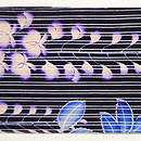 藤の花染め名古屋帯　前柄