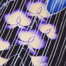 藤の花染め名古屋帯　質感・風合