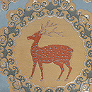 龍村晋製　天平鹿唐草紋錦袋帯　質感・風合