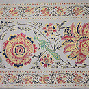 龍村晋製　孔雀更紗錦袋帯　前柄