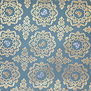 龍村晋製　天平纐纈鴛鴦錦袋帯　前柄