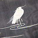 柳に白鷺の図絽名古屋帯　質感・風合