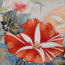 夏の花籠刺繍絽袋帯　質感・風合