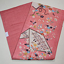 江戸裂崩し紅花の名古屋帯　帯裏