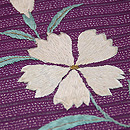 紫地桔梗になでしこ夏帯　質感・風合