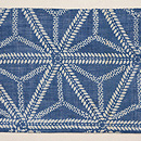 松原与七作 麻の葉模様麻地藍型染　前柄