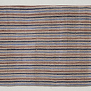 四色縦縞の越後上布名古屋帯　前柄