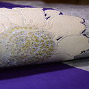 ひまわりの織り絽の名古屋帯　質感・風合