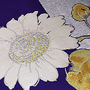 ひまわりの織り絽の名古屋帯　質感・風合